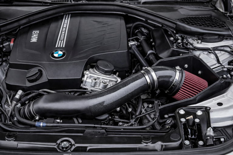 BMW intake tune required guide showing clean engine bay and intake area