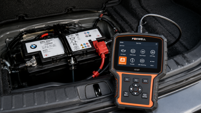 BMW battery registration using a diagnostic scan tool